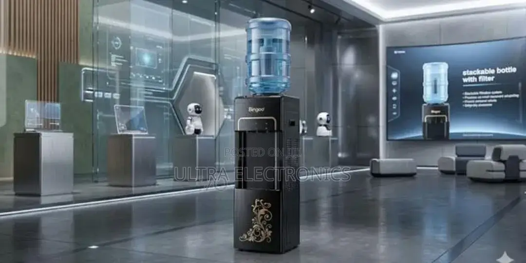 Enzo Water Dispenser Features Intricate Gold Floral Detailing on The