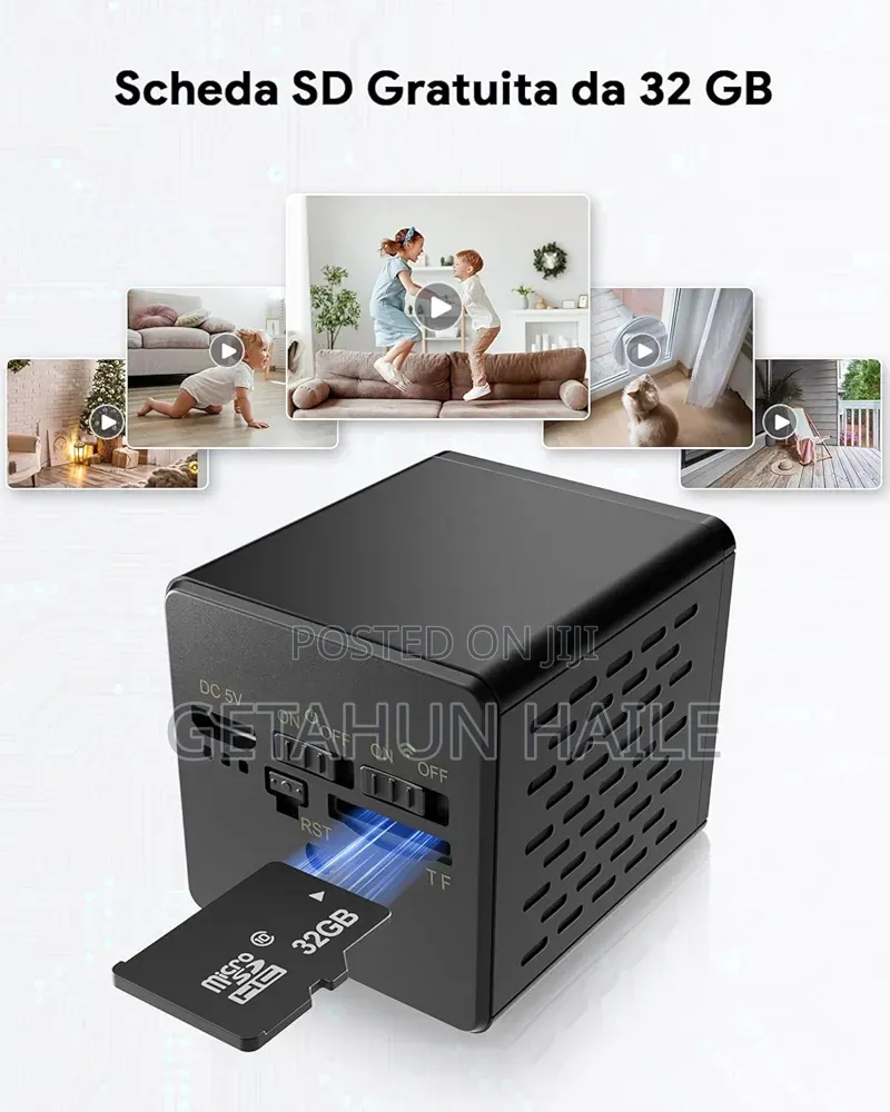 Mini Hidden Security Camera With 4g Lte Sim Slot