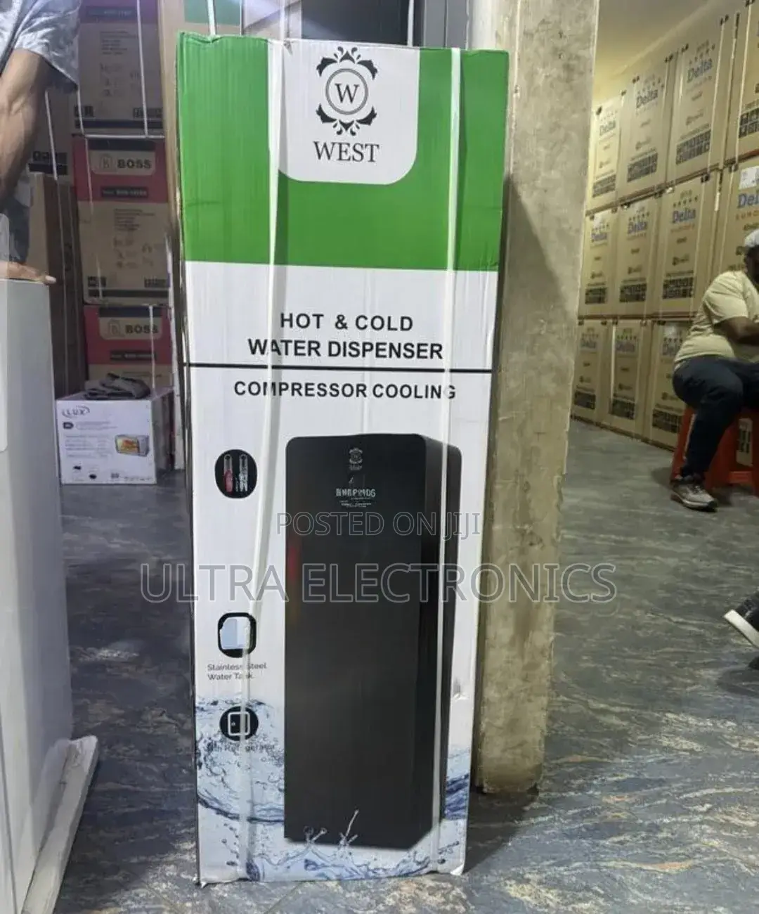 West Water Dispenser Features Hot and Cold Water Options