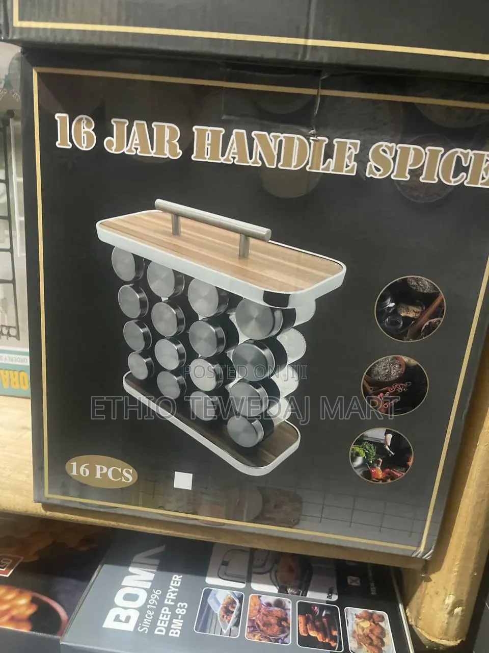 Spice Rack Organizer 16 Jars for Kitchen Cabinet Seasoning Storage