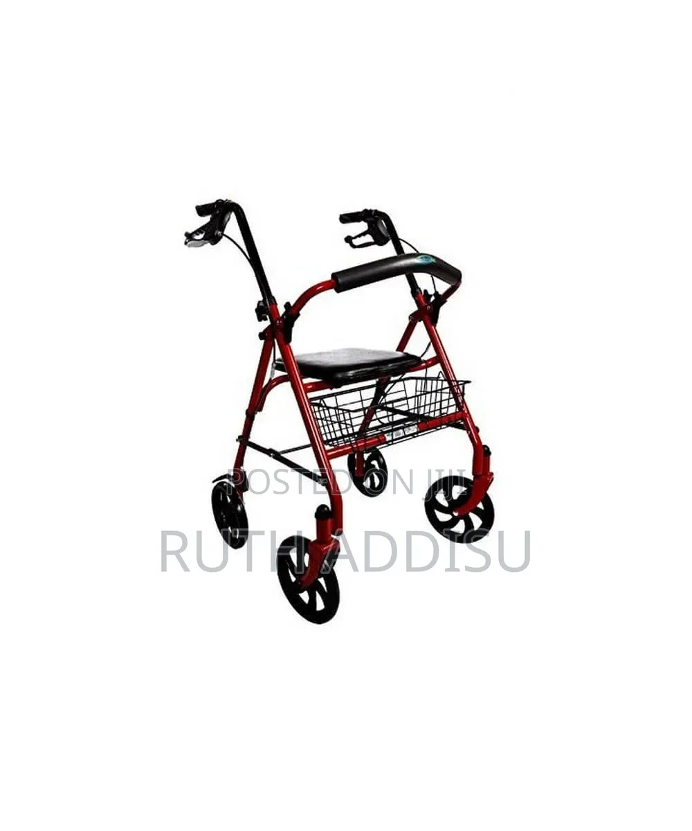 Walker Rollator With 7.5′′ Four Wheels Fold Up Removable Back Support