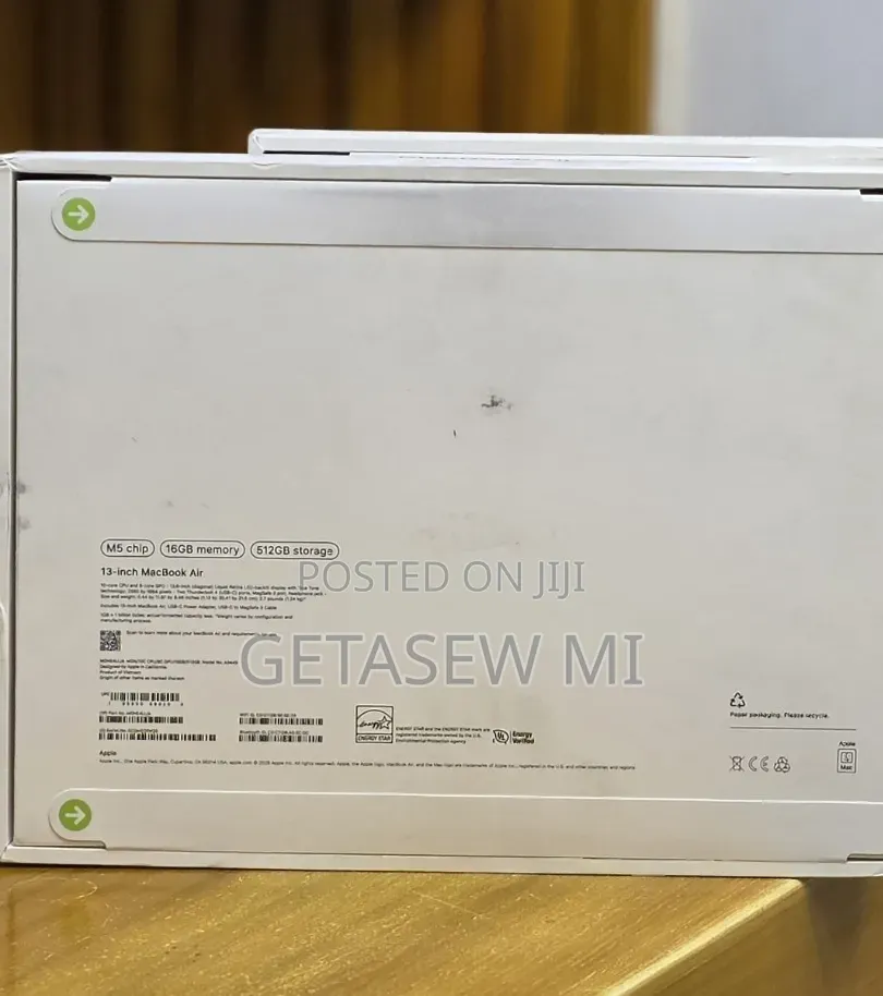 New Laptop Apple MacBook Air 2026 M5 16GB AMD Ryzen 7 SSD 512GB