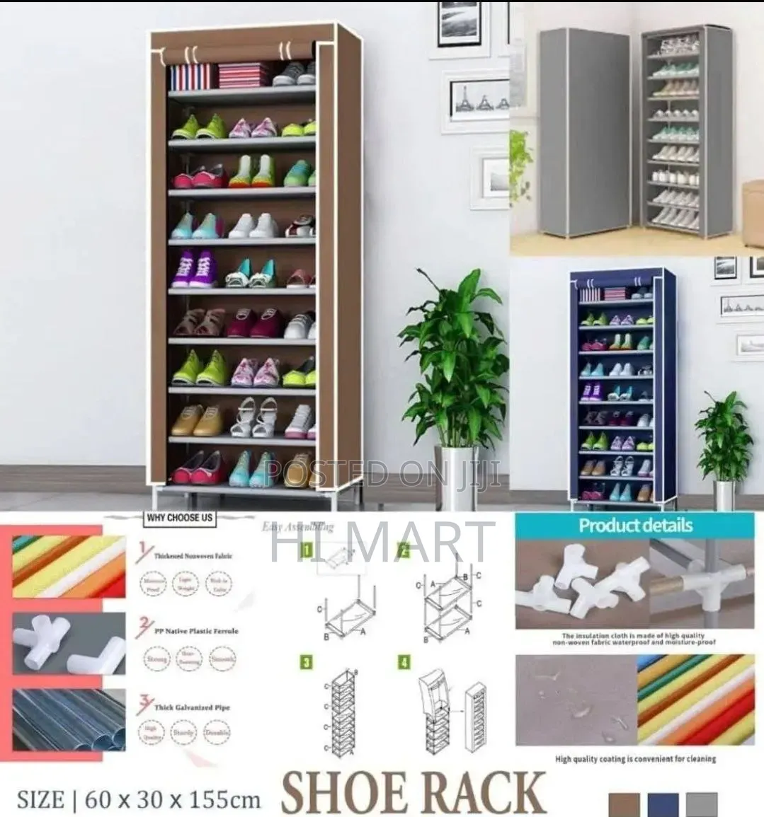 Dust Proof Top Quality Shoe Rack(9layer)