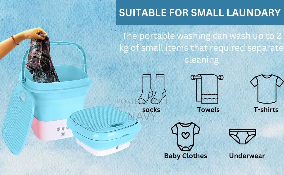 Mini Portable and Foldable Washing Machine (Link in Description)