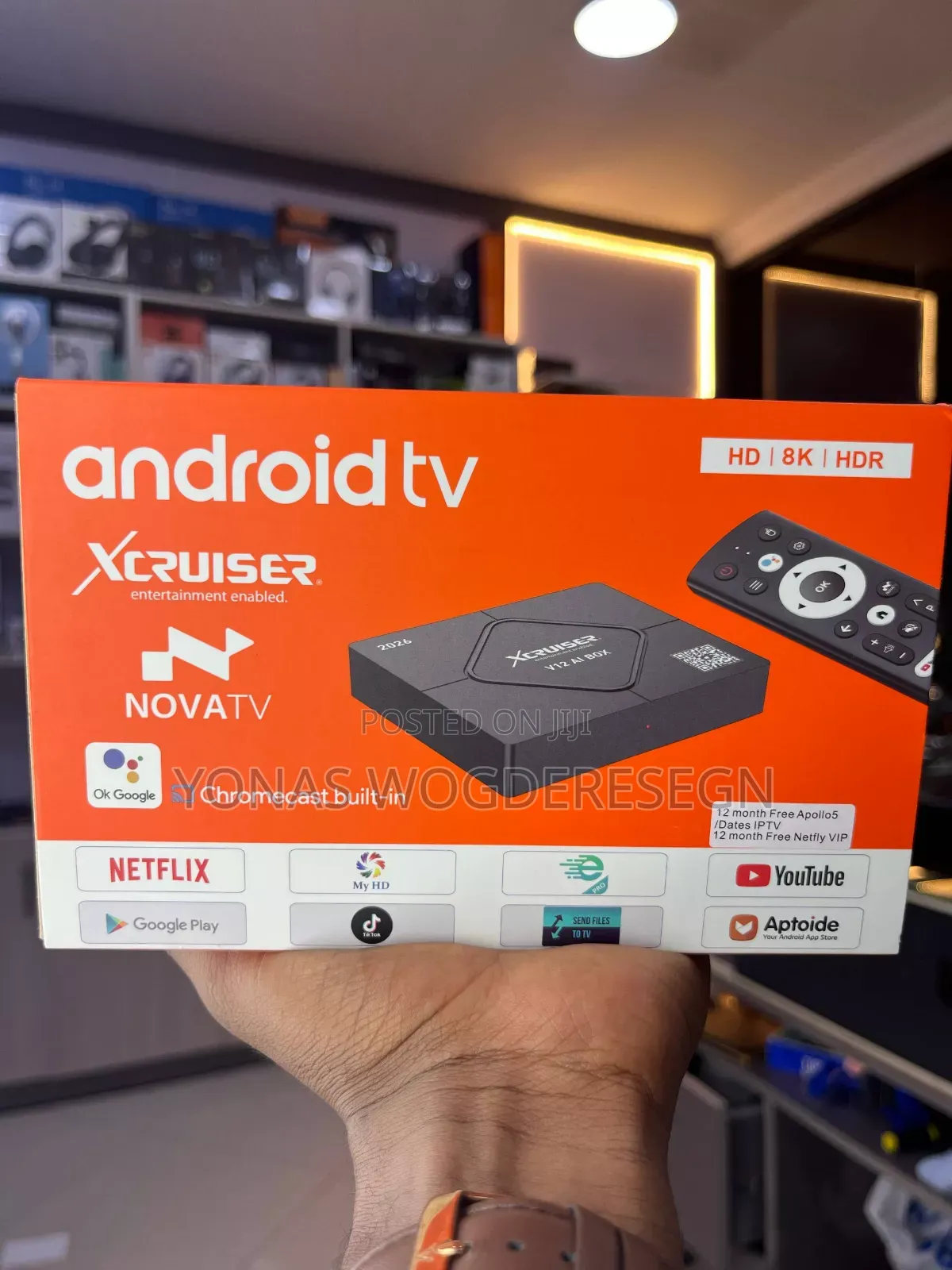 Xcruiser V12 Ai Box Android Tv Media Streamer (8\Text{K} Hdr)