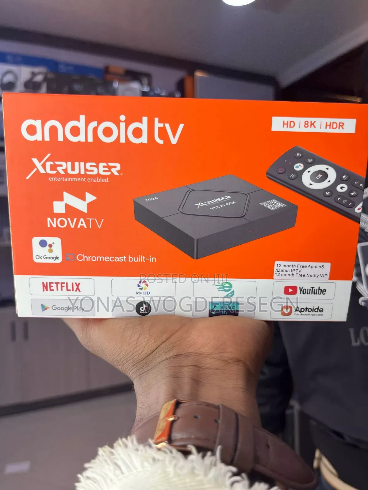 Xcruiser V12 Ai Box Android Tv Media Streamer (8\Text{K} Hdr)