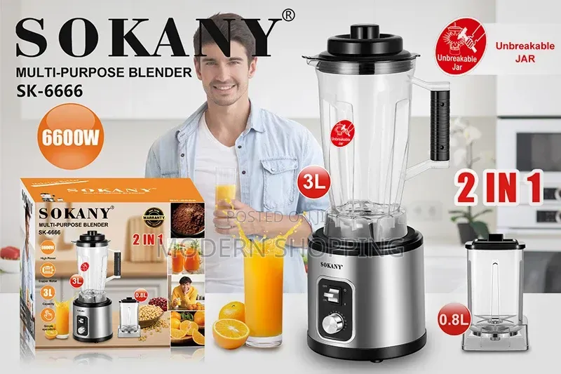 2in1 Sokany Multi-Purpose Blender