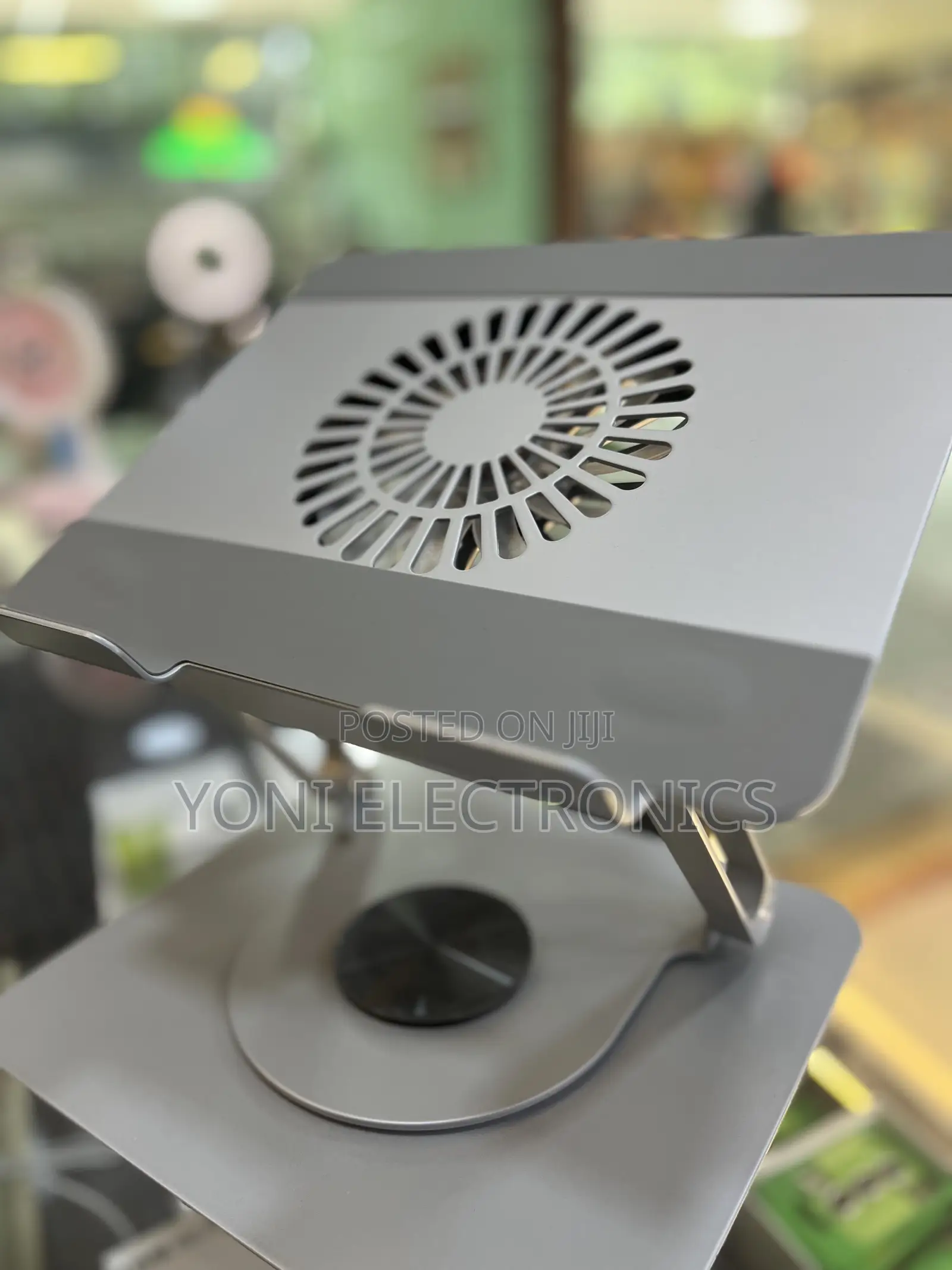 360° Rotating Aluminum Laptop Stand With Built-in Cooling Fan