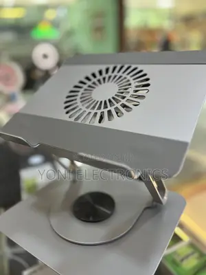 360° Rotating Aluminum Laptop Stand With Built-in Cooling Fan