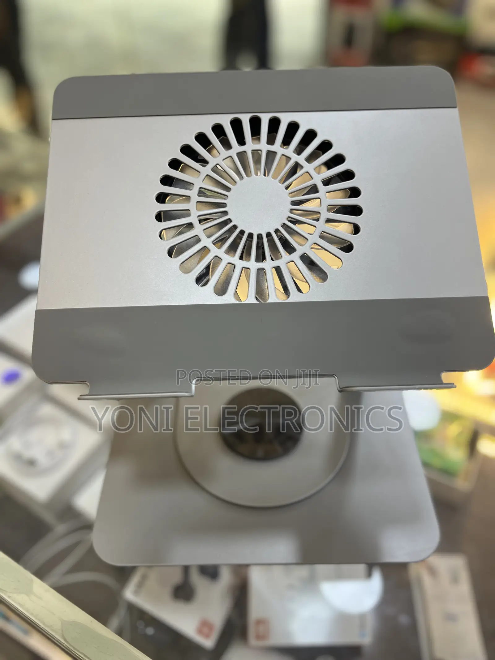 360° Rotating Aluminum Laptop Stand With Built-in Cooling Fan