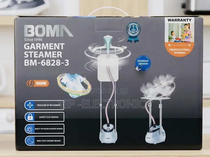 Boma 2-in-1 Double Pole Garment Steamer (Model: Bm-6828-3