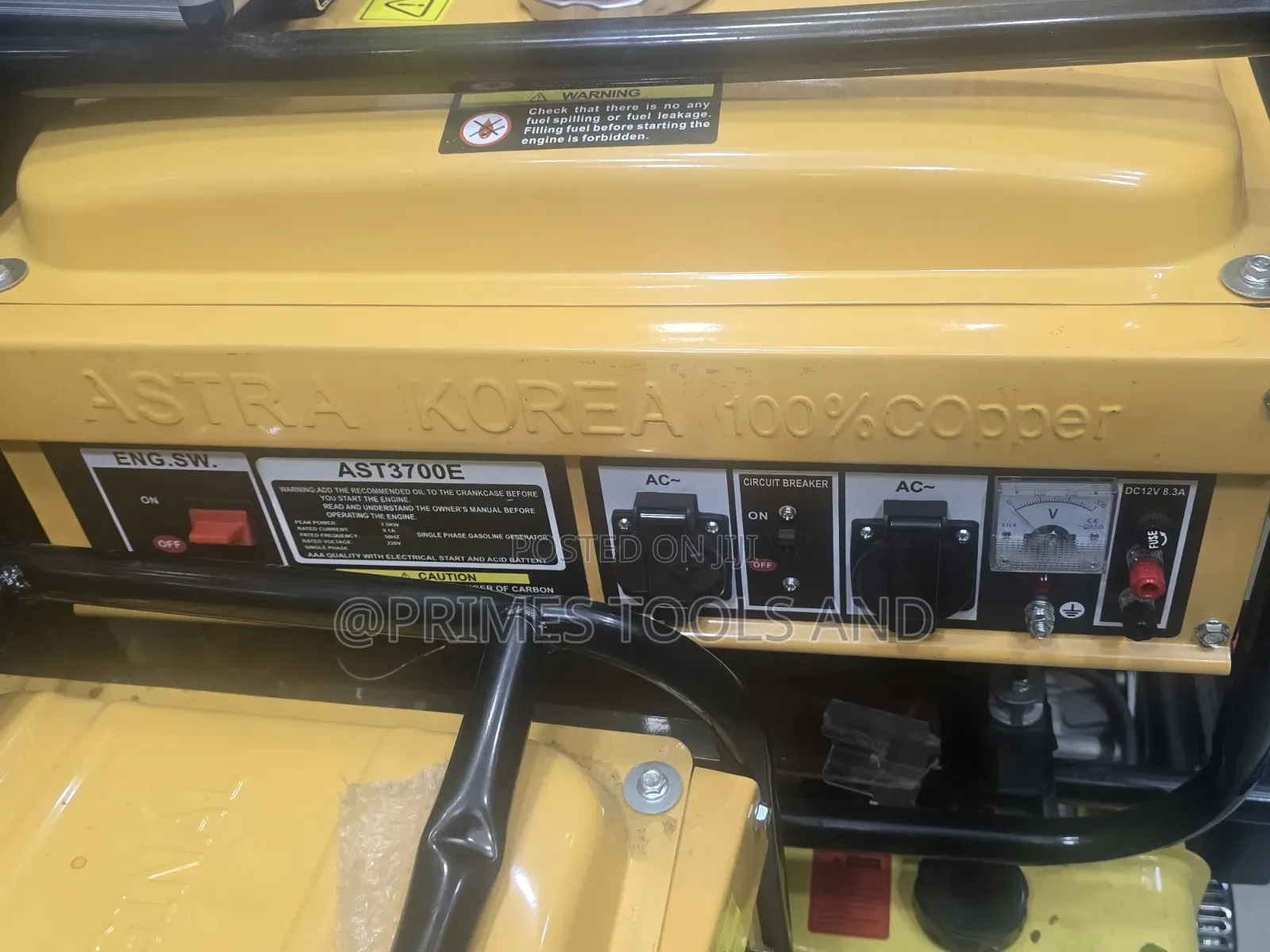 Astra Korea Ast3700e Gasoline Generator – 100% Copper Coil Portable
