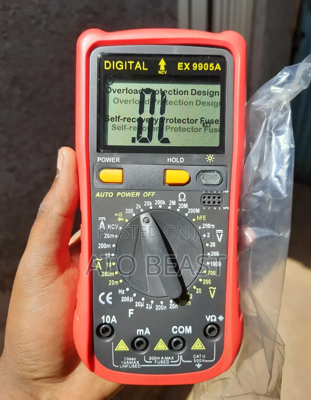 Digital Multimeter Ex 9905a Measure Ac/Dc Voltage, Current, Resis, Cap