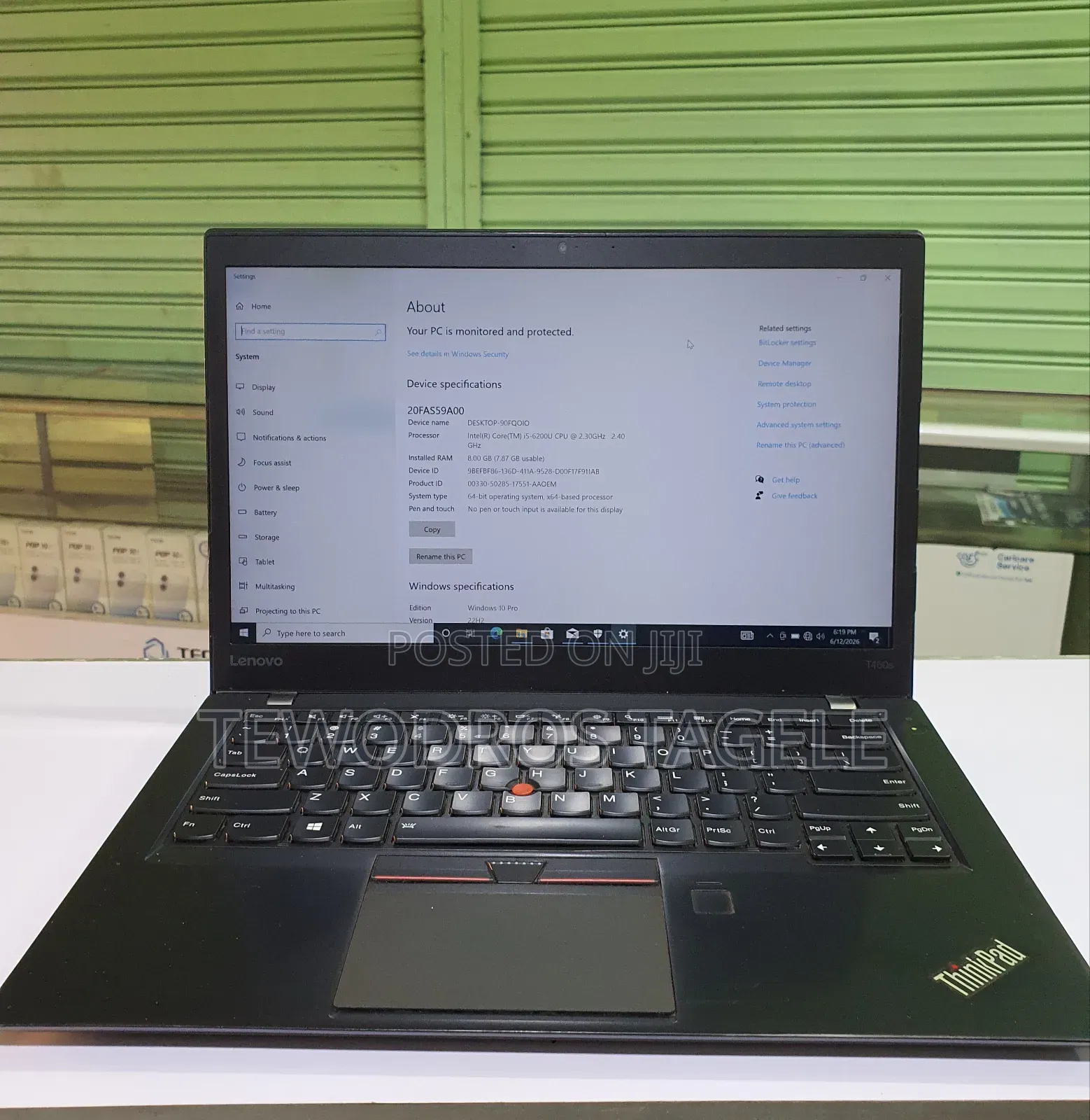 Laptop Lenovo ThinkPad T460s 8GB Intel Core i5 SSD 256GB