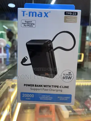 T-Max 20000mah 65w Fast Charging Power Bank