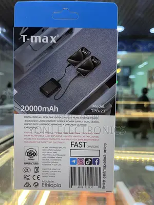 T-Max 20000mah 65w Fast Charging Power Bank
