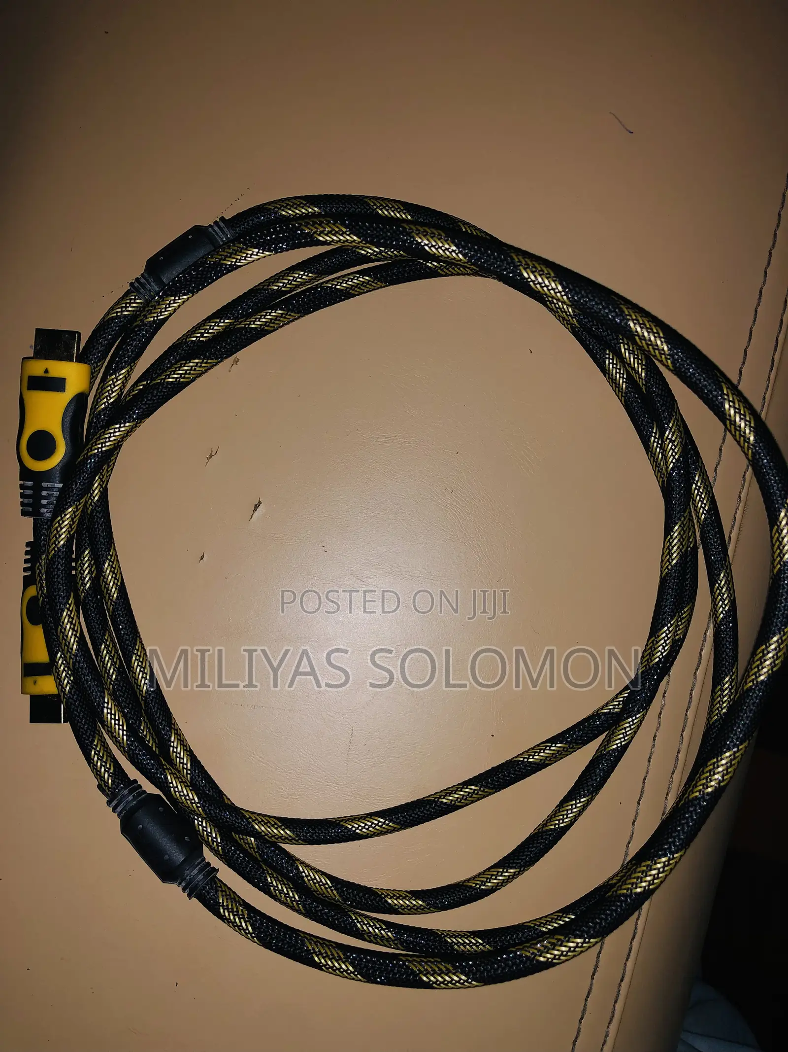 Golden and Black Hdmi
