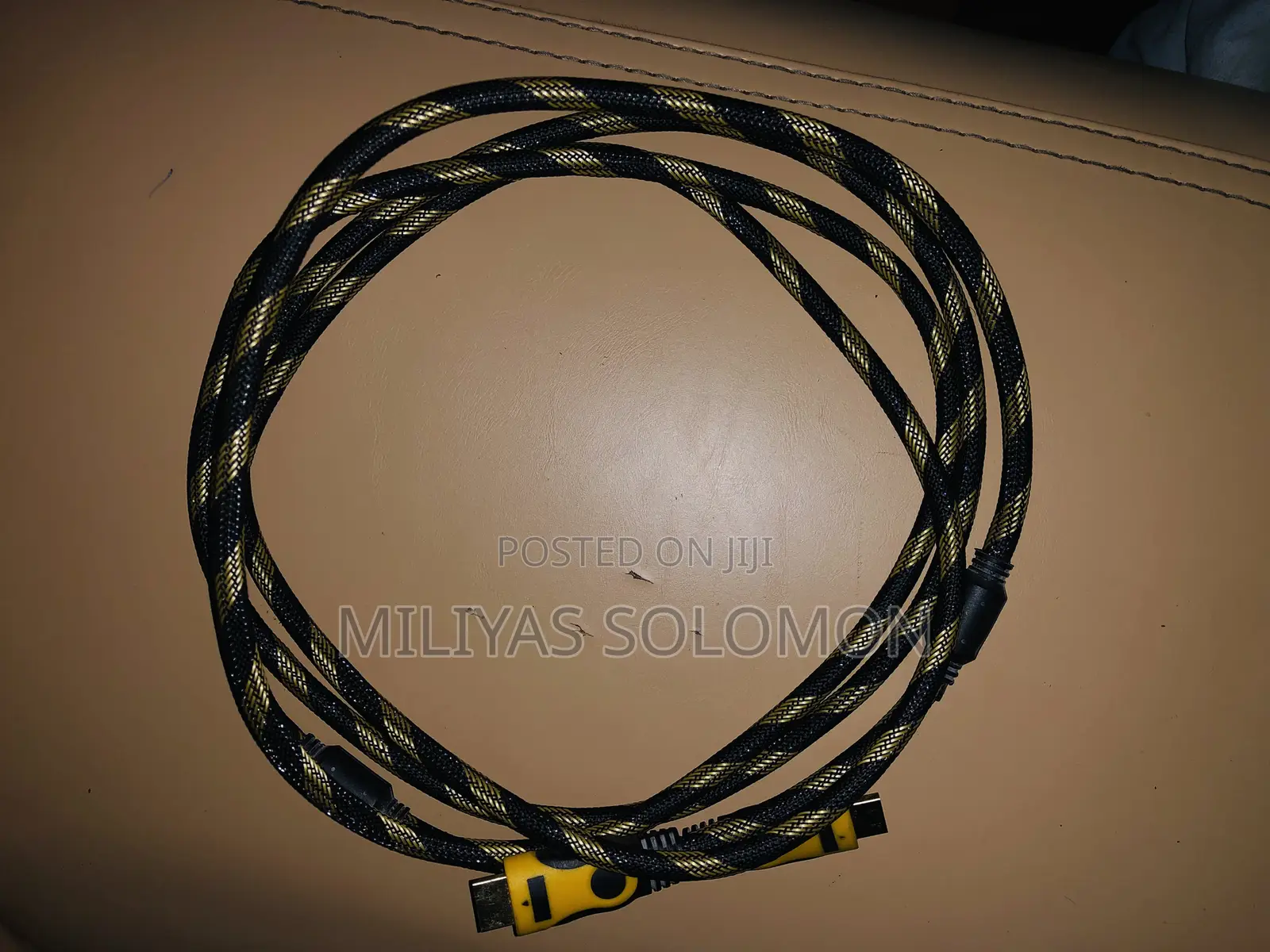 Golden and Black Hdmi