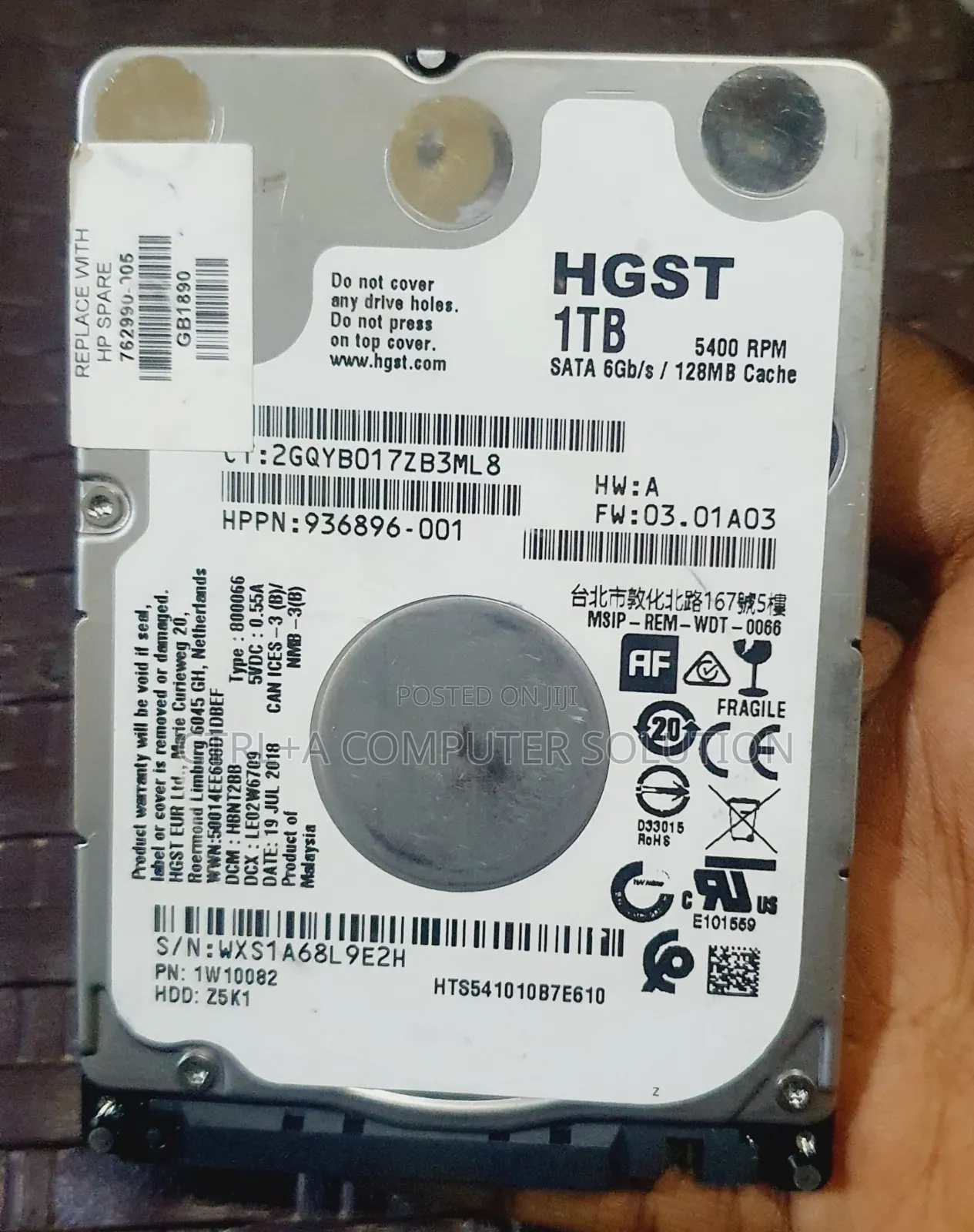 1tb HGST Laptop Hard Disk