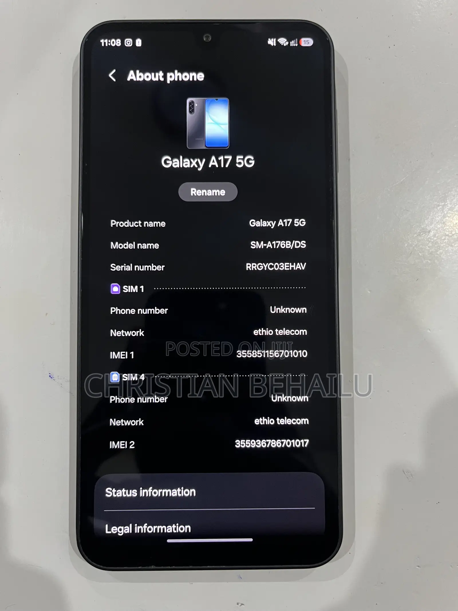 New Samsung Galaxy A17 5G 256 GB Black