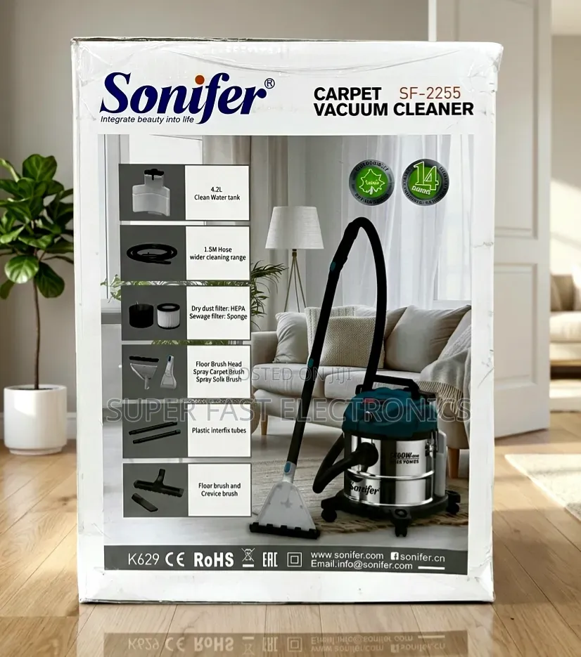 Sonifer Multi-Functional Carpet Vacuum Cleaner -1600w, 20l Capacity