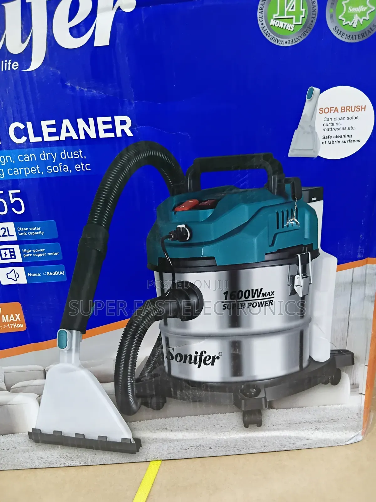 Sonifer Carpet Vacuum Cleaner 20l Powerful 1600w Motor