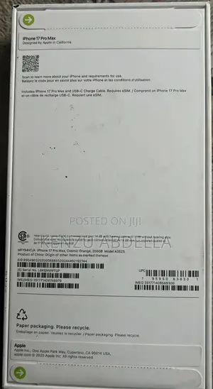 New Apple iPhone 17 Pro Max 256 GB Orange