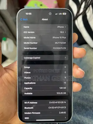 New Apple iPhone 15 Plus 128 GB Gray