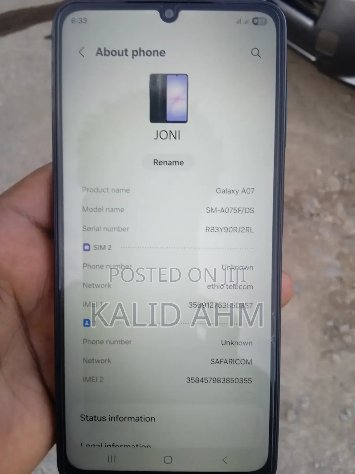 New Samsung Galaxy A07 5G 128 GB Gray