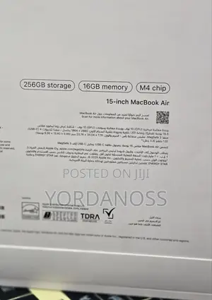 New Laptop Apple MacBook Air 2026 M5 16GB Apple M5 SSD 256GB