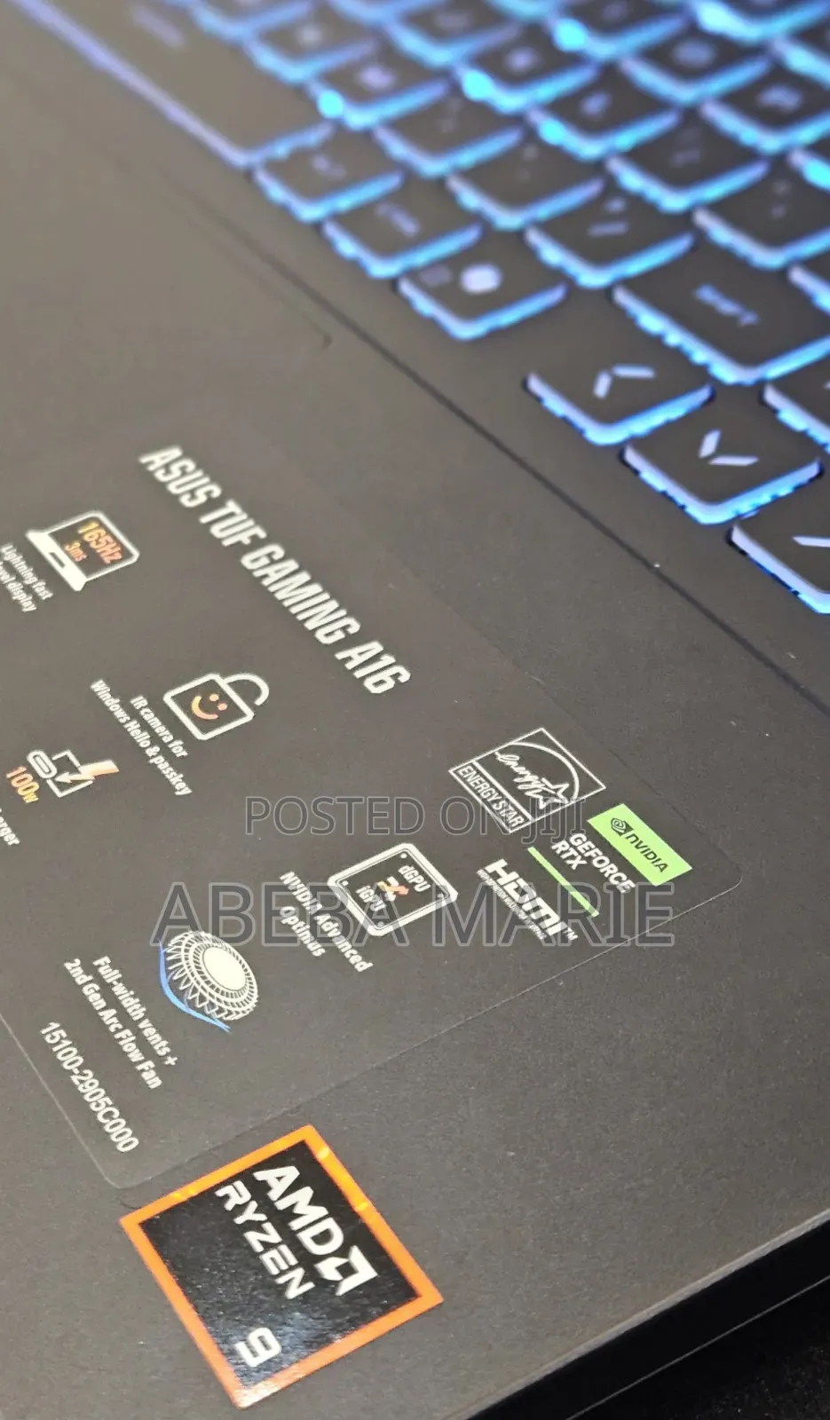 New Laptop Asus TUF Gaming A16 32GB AMD Ryzen 9 SSD 1T