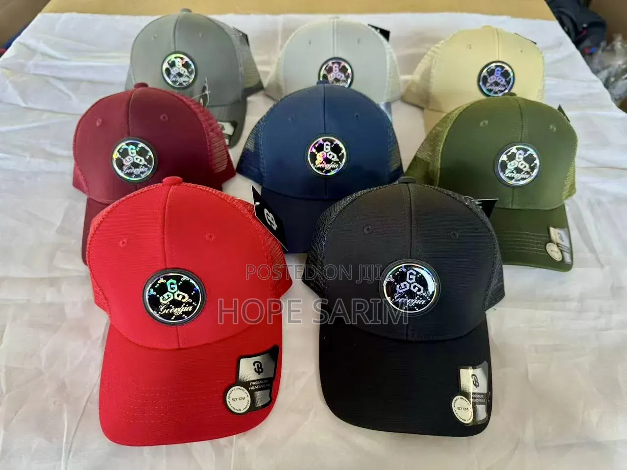Georgia Circular Logo Mesh-Back Caps
•