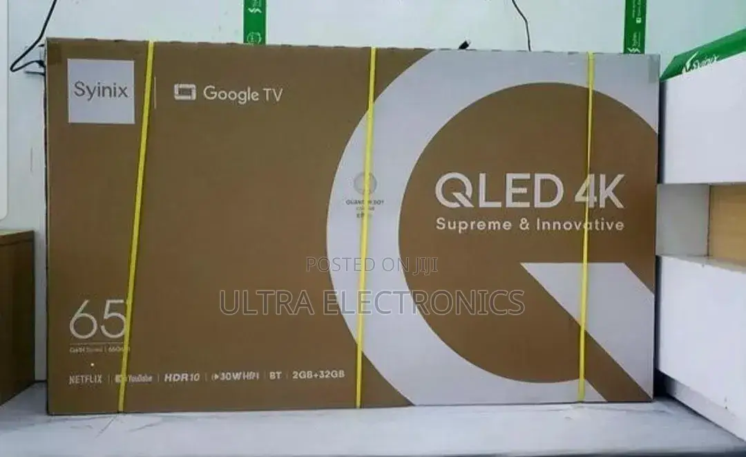 Syinix 65-Inch Syinix Qled Google Tv Frameless Hdr10 Technology,