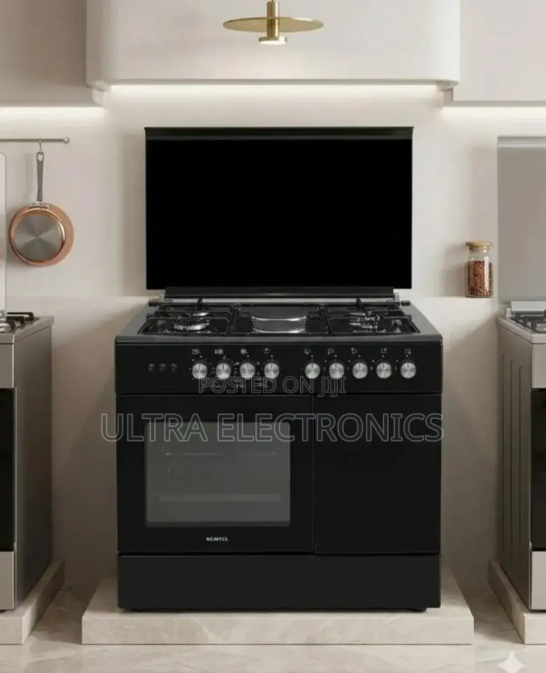 Kumtel Free-Standing Gas and Electric Cooker, Available Matte Black