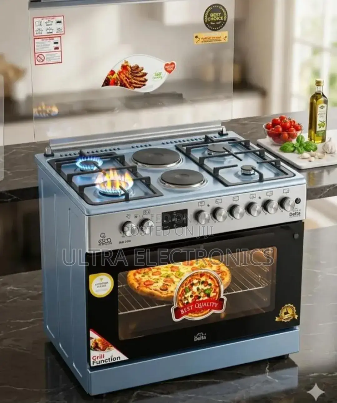 Delta 60/90 Standing Oven Available in a Sleek Stainless Steel Finish