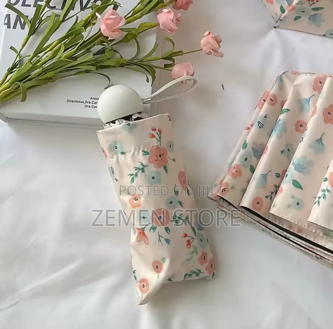 Mini Uv Protection Pocket Floral Umbrella ተንቀሳቃሽ አነስተኛ ጃንጥላ
