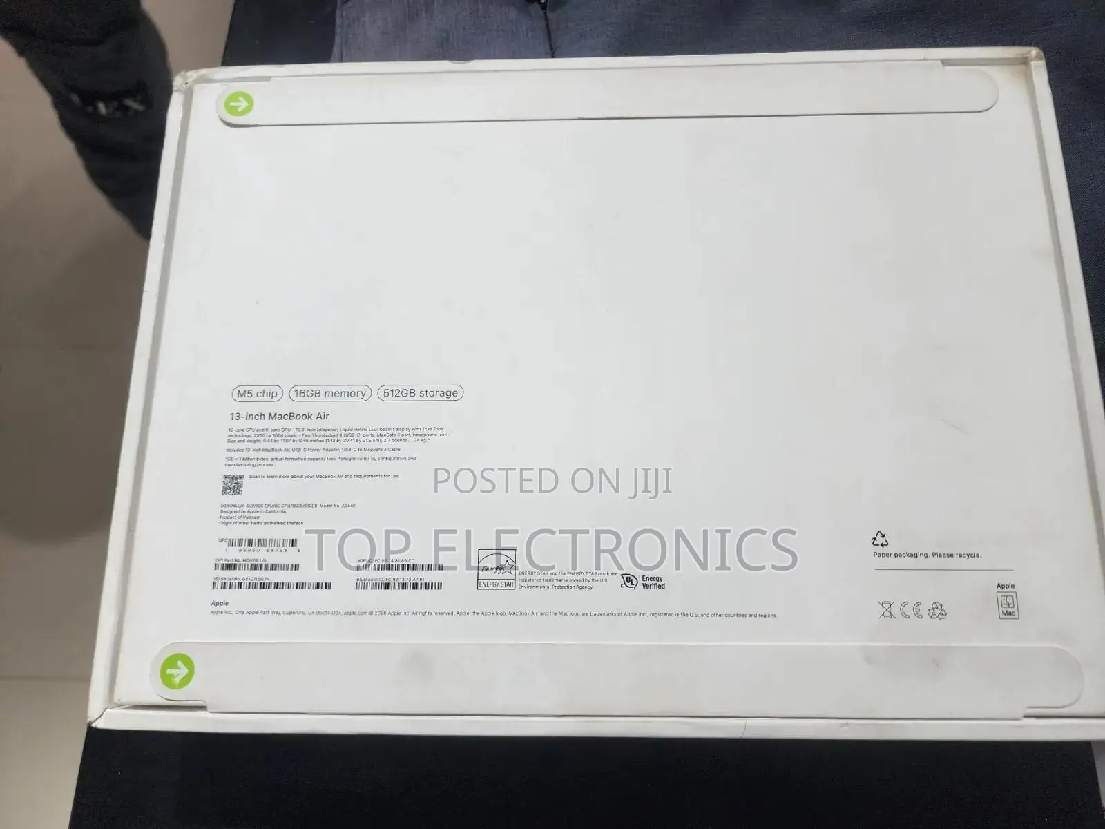 New Laptop Apple MacBook Air 2026 M5 16GB Apple M5 SSD 512GB