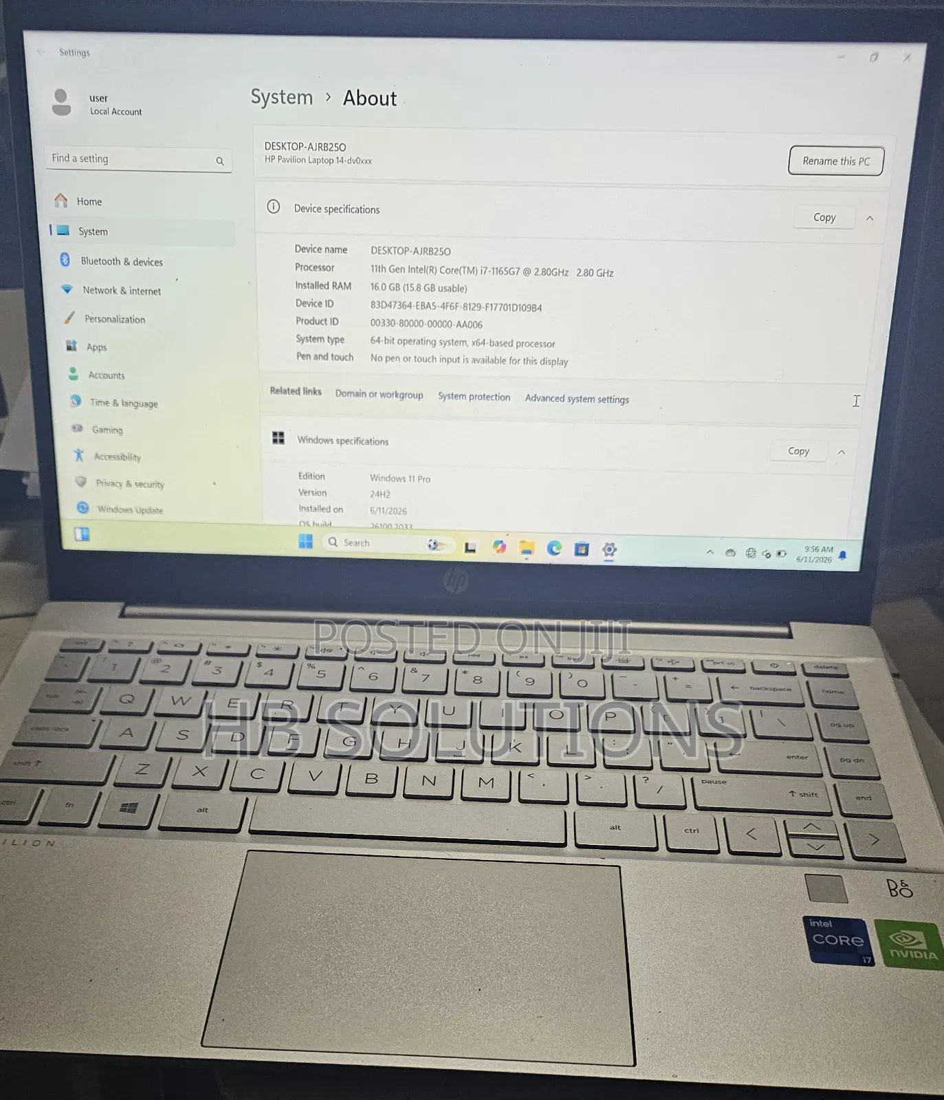 Laptop HP EliteBook 840 G8 16GB Intel Core 7 SSD 512GB