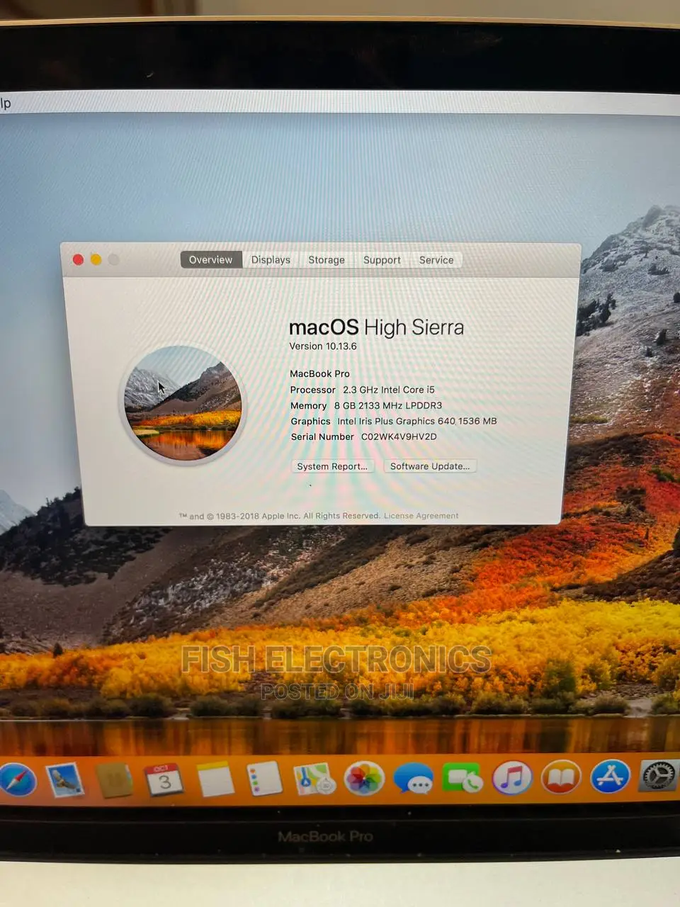 Laptop Apple MacBook Pro 2017 8GB Intel Core I5 SSD 256GB