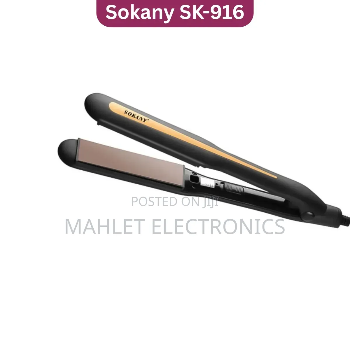 Original Sokany Sk-916 Hair Straightener - ኦሪጅናል የፀጉር መተኮሻ (ካውያ)