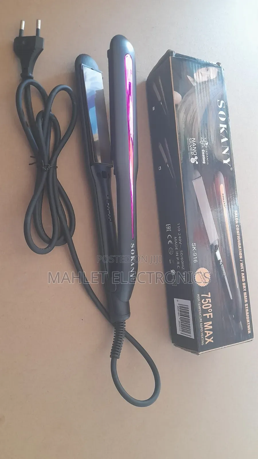 Original Sokany Sk-916 Hair Straightener - ኦሪጅናል የፀጉር መተኮሻ (ካውያ)