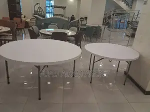 120cm Radius Heavy Duty Folding Table
120 ሳንቲ ሜትር የፕላስቲክ ታጣፊ ጠረጴዛ