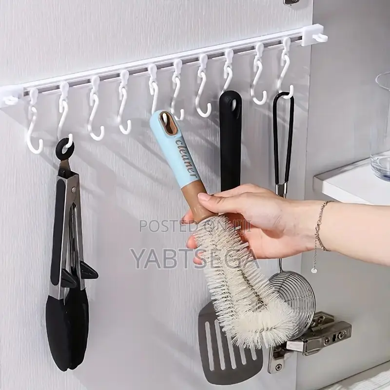 Sliding S-hooks For Kitchen Cabinet