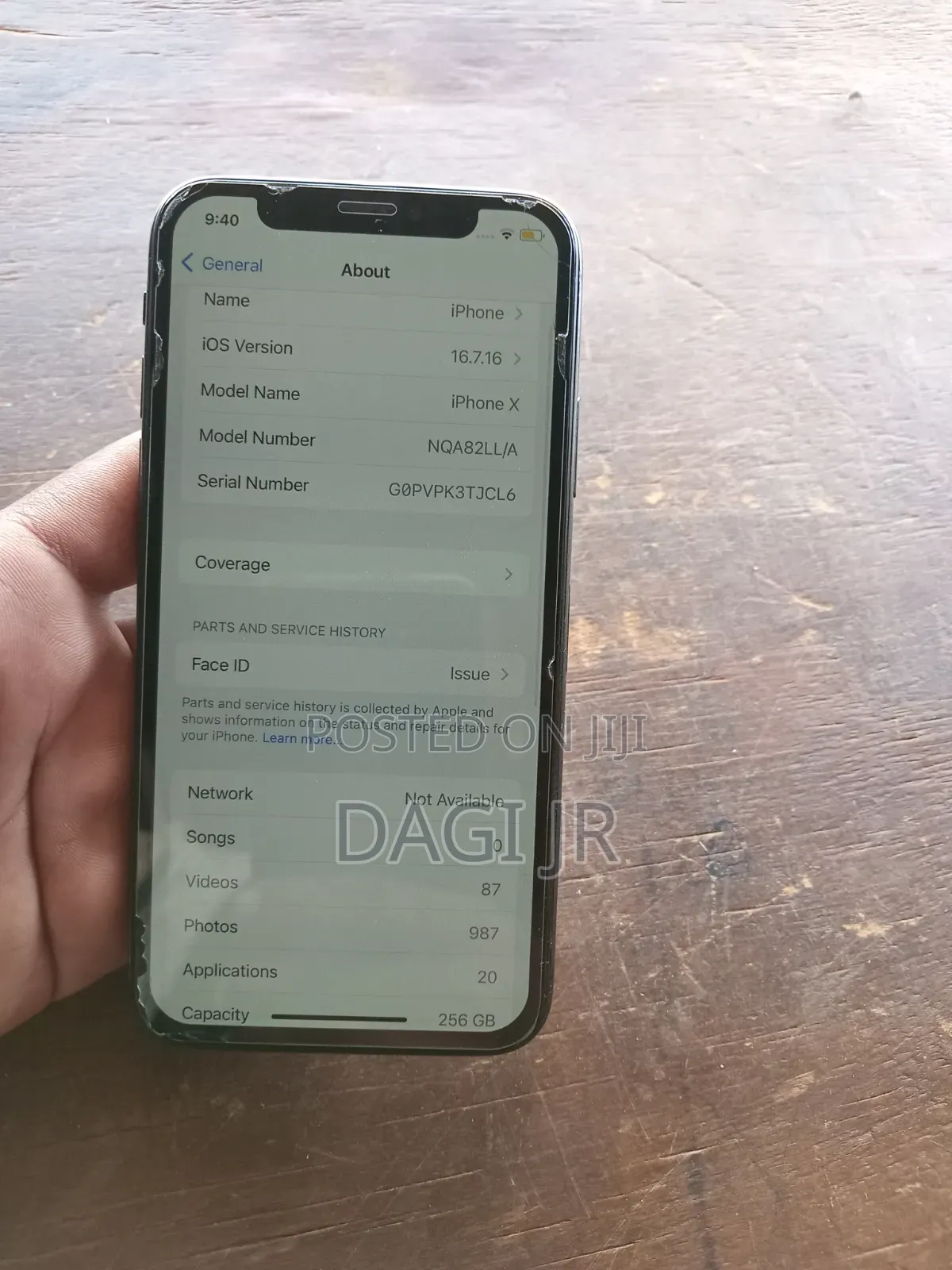 Apple iPhone X 256 GB Silver