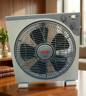 Proud 12-Inch Box Fan – 3-Speed Quiet Cooling Fan With 60-Minute Timer