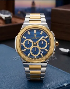 Poedagar Luxury Business Chronograph a Distinctive Two-Tone