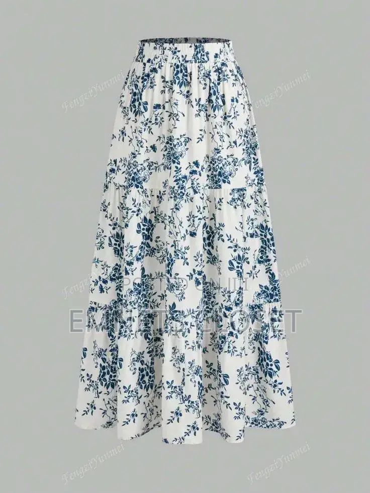Printed Maxi Skirt