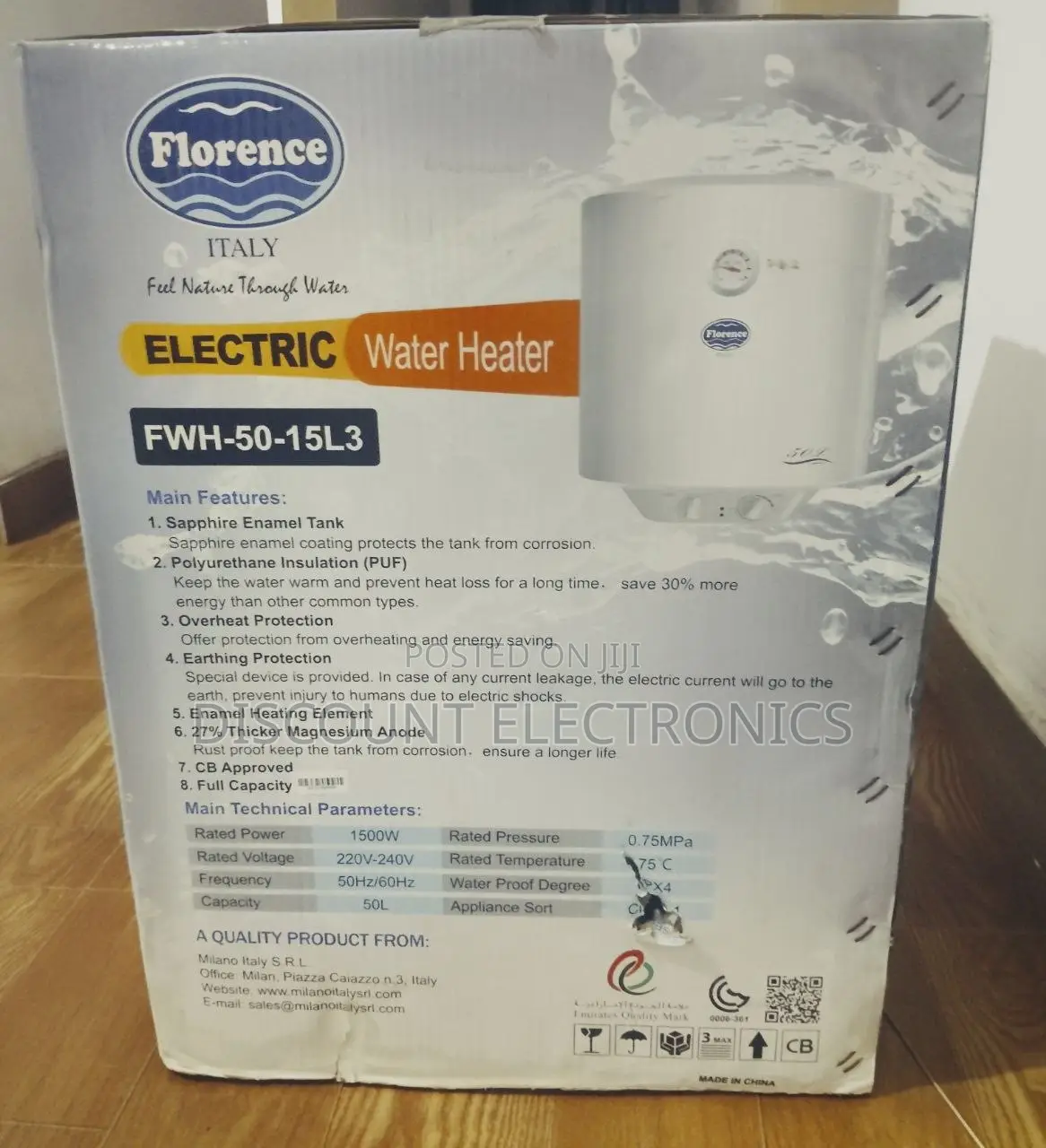 Florence 50l Italian Water Heater