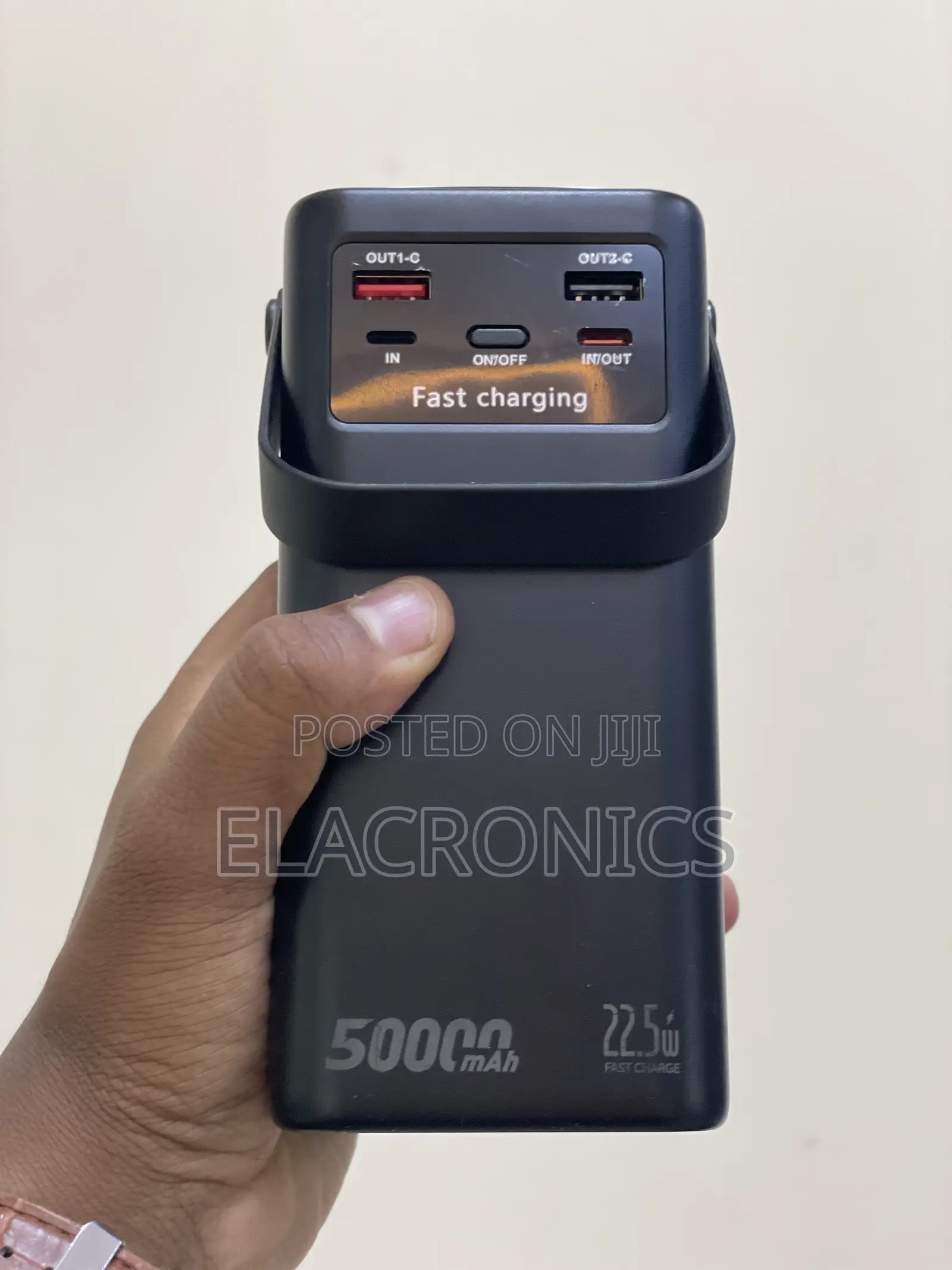 T-Max 50000mah Power Bank | 22.5w Fast Charge | Built-in Cables