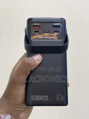 T-Max 50000mah Power Bank | 22.5w Fast Charge | Built-in Cables